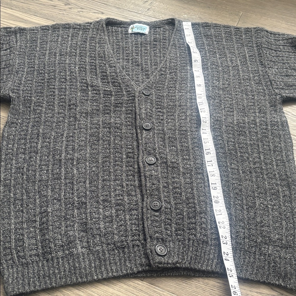 Carbon Copy | Vintage Grey Knit Button Cardigan Sweater Size Medium - Picture 7 of 9
